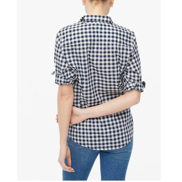 JCrew Gingham lightweight cotton shirt in signature fit, XXS - Picture 2 of 4